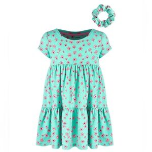 EPIC THREADS Girls Doodle DaisiesFloralPrintTiered Dress With Scrunchie/4T